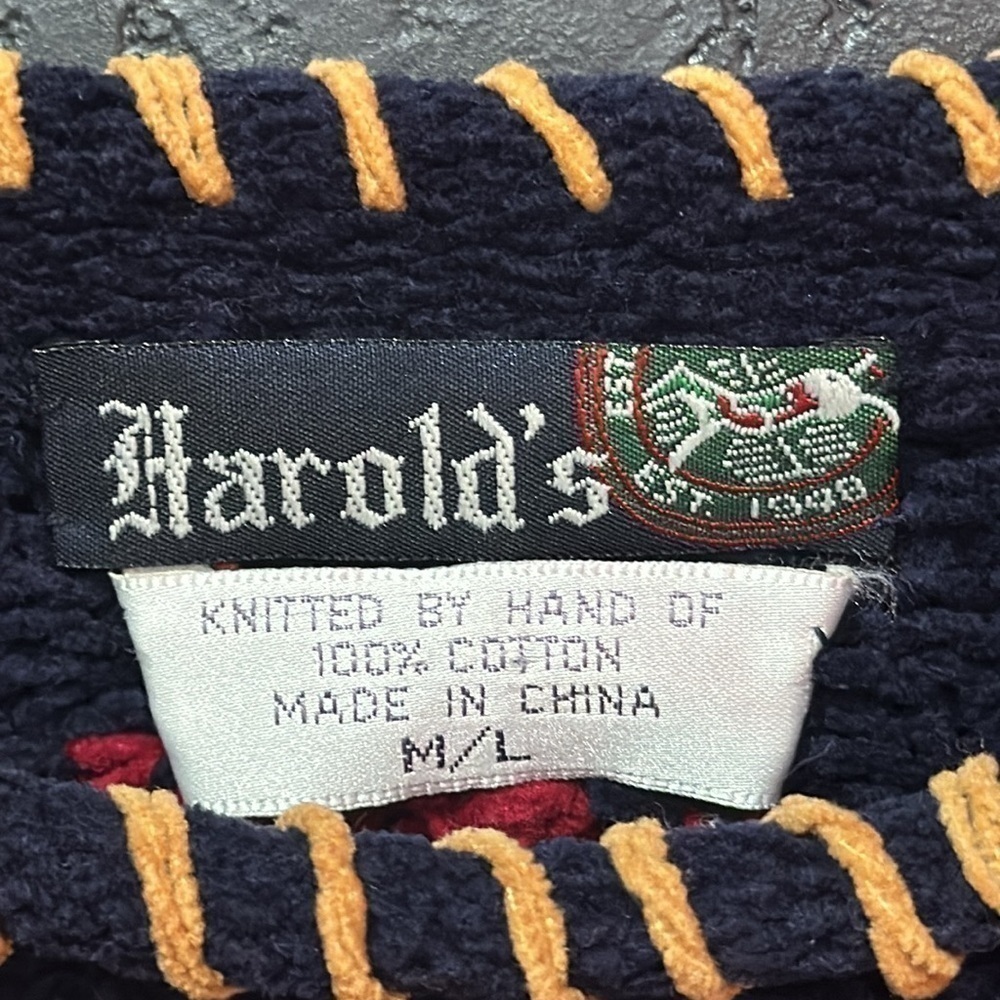 HAROLD’S Vintage Tribal Native Knit Multicolored Men’s Sweater Size M/L - Picture 3 of 6